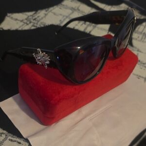 Carolina Herrera Sunglasses with Flower Accent